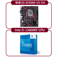 【Intel&amp;華碩限時組】EX-B760M-V5 D4主機板+13代i5-13600KF處理器