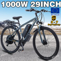 EU Stock 29Inch Electric Bike 48V 1000W Electric Mountain E Bike 48V 13Ah Battery Adults Mans City Electric Bicycle 21 Speed