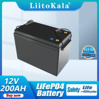 12V 200AH LiFePo4 Battery Pack With 120A BMS Grade A Lithium Iron Phosphate 4s 12.8V RV Boat Motors Inverter Solar Powerlar Wind