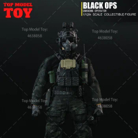 HASUKI SA01 1/12 Black Ops Soldier Action Figure Model Fit 6'' Male Action Figurine Full Set for Collectible Toys