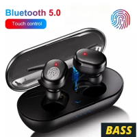 Y30 TWS Bluetooth Earphones 5.0 Wireless Stereo Earbuds In-ear Noise Reduction Waterproof Headphones With Charging Case PK y50