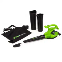 Greenworks 12 Amp 375 CFM Corded Electric Leaf Blower/Mulcher/Vacuum