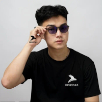 Kacamata Demodas Frame Limited 2127L Bluechromic dengan Nama - Hitam Doff Antiradiasi Biru Blueray E