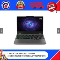 LENOVO LOQ I7 13650HX|16GB|SSD512GB RTX4050|15,6"FHD|W11+OHS