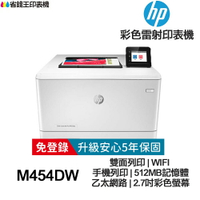 HP Color LaserJet Pro M454dw 彩色無線雙面雷射印表機