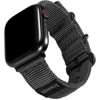 Super Comfortable Nylon Sport Apple Watch Band 40 41 45 40 44mm for iwatch 7 5 6 se 2 3 38mm 42mm strap Extra long Black