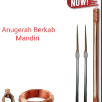 Anugerah Berkah Mandiri Penangkal Petir Rumah Tipe Konvensional 2 Tombak Atas Kabel BC 30 Meter 1 To