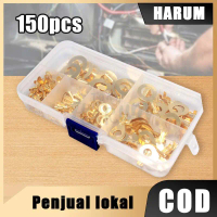 150 PCS Terminal Skun Bulat Konektor Gepeng Set Terminal Massa M3-M10 untuk Kabel Aki Mobil Motor Pa