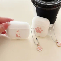Cute Cartoon Pink Cat Paw Case For Airpods Pro 2nd Case Silicon Headphone Funda for Apple Airpods 2 1 3 Protective Charing Cover