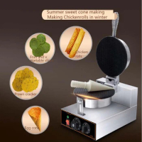 Commercial Crispy Ice Cream Cone Maker Ice Cream Waffle Cone Machine Wafer Biscuit Machine Automatic Egg Roll Making Machine