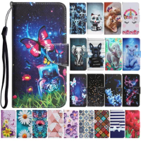For Samsung Galaxy A7 (2018) Case on For Samsung Galaxi A750 Fundas A 7 A7 2018 Leather Cases Flip Stand Phone Cover Flower Capa