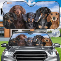 Dachshund Car Sunshade, Dog Windshield Sunshade, Dachshund Car Decor, Dachshund Car Accessory, Auto Decor Screen, Gifts For Him,