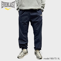 【滿千折百】EVERLAST 長褲 深藍 拼接 縮口 風衣長褲 男 4051126180