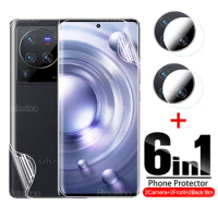 6in1 Front Back Hydrogel Film For Vivo X80 Pro Camera Lens Protector VivoX80 X80 X 80 80Pro 6.78inches Protective Film Not Glass