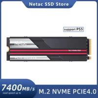 Netac SSD 4tb 1tb 2tb PCIE4.0x4 NVME SSD M2 2280 with Dram Cache Heatsink Hard Drive Internal Solid State Disk SSD PS5 Desktop