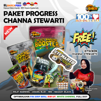 PAKET PAKAN PELET CHANNA STEWARTI ASIATICA WS (Push Sirip Fin Ekor Biru, White Shining, Full Dot) +