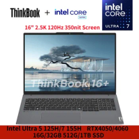 For Lnovo Laptop ThinkBook 16+ 2024 Intel Ultra 5 125H/7 155H CPU RTX4050/RTX4060 16G/32GB 512G/1TB SSD 16" 2.5K 120Hz Computer