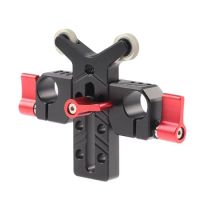 Lens Support Y Rod Mount Universal 15mm Lens Bracket Support Dslr Camera Support With15mm Rod Clamp Adjustable lifting height
