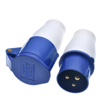 16A IP44 2P+E 3 Pin Industrial Socket/Plug AC 220-250V Waterproof Male Famale Connector Electrical Sockets