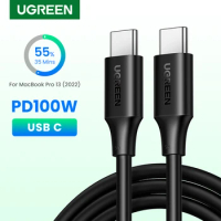 UGREEN USB C Cable 100W for iPhone 15 MacBook Pro for Samsung Galaxy A52s Fast Charging Cable 5A E-marker Chip USB Type C Cable