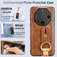 For Huawei Mate 60 RS Ultimate New Anti-Shock Business Leather Wristband Cover Case For Mate 60 RS 60RS Non-Slip Protective Case