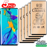 5Pcs Matte Ceramic Film For Huawei P30 Pro P20 P40 P50 P60 Pro Nova 8i 9 10 Pro Film For Huawei P30 P40 P60 Pro Screen Protector
