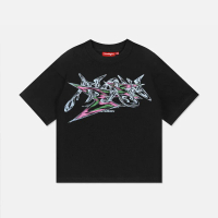 Áo thun NEEDS OF WISDOM Glitch Tee - Black - Local Brand Chính Hãng