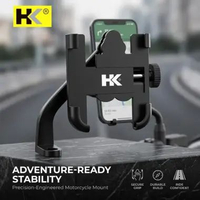 HK CH08 Holder Motor Dudukan HP Motor Spion Quick Install + 360° Aluminium Aloy Full Besi Stand HP