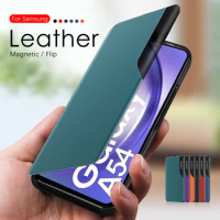 For Samsung Galaxy A54 5G Case Flip Smart View Leather Cover SamsungA54 Sumsung A 54 54A 6.4'' Magnetic Book Stand Protect Coque