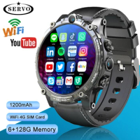 4G NET 128G Rom Original Smart Watch GPS Location Cambered Screen Android SIM Card WiFi Dual Camera Video Call Men Ultra Watch