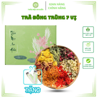 Trà Đông Trùng Hạ Thảo 7 Vị Thảo Mộc An Hiền, giúp đẹp da,dễ ngủ, nguyên liệu sấy lạnh