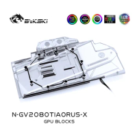 Bykski Water Block Use for GIGABYTE AORUS GeForce RTX2080TI 11G / Full Cover Copper Radiator Block / RGB Light Support AURA SYNC