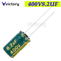 10pcs 400V 8.2UF 8x12mm 105C Radial High-frequency low resistance Electrolytic Capacitor 8.2UF 400V