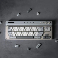 ECHOME Vintage Keycap Set Gray and White 140key PBT Custom Keyboard Cap XDA Profile Key Cap for Mechanical Keyboard Accessories