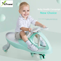 New Twist car child bicycle yoyo balance Trolley caster buggy 1-3 male and female baby mute round swing Pedicab vehicle