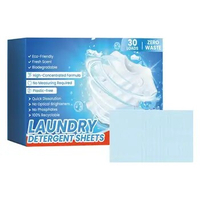 Laundry Sheets 30pcs Liquidless Travel Laundry Detergent Strips Soap Concentrated Washing Powder Detergent Washing Machines