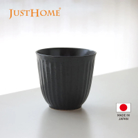 【Just Home】日本製美濃燒線條湯吞杯220ml 黑(杯子 陶瓷杯 湯吞杯 茶杯)