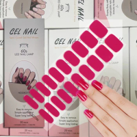 French Semi-cured UV Gel Nail Wraps Fashion Color Full Cover DIY Gel Nail Sticker Wraps Manicue Gel Strips UV Lamp Need