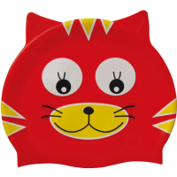 【≡MARIUM≡】兒童矽膠泳帽-微笑貓咪(MAR-7608B)