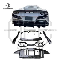 Body Kit For 2021 Ferrari F8 1016 Style Carbon Front Lip Side Skirts Rear Diffuser Rear Wing Air Vent