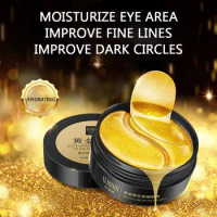 Remove Dark Eye Circles Collagen Eye Patches 24K Gold Hyaluronic Acid Eye Mask Face Skin Care Moisturize Around Eyes
