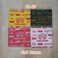 Mahkota Majapahit Kresek Besar  uk 40x65/ Kresek Besar/ Hitam Putih Merah Kuning isi 50pc