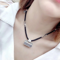 百家仝保古風銀鎖吊墜990足銀長命鎖大人民族鎖骨銀項圈女款項鏈