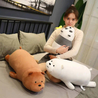 Boneka Boneka, Grizzly Panda Ice Bear, We Bare Bears Kawaii, Peluche Mewah, Bantal Sisi Katil, Hadia