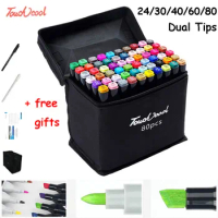 48 Colors Double Head Marker Pens Set Alcohol Based Markers for