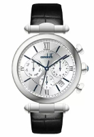 Condotti Condotti Classico - Jam Tangan Analog Pria - Silver - Black Leather Strap - CN1049-S02-L03