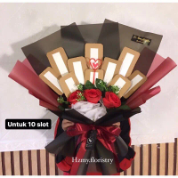 ￼[SNACK/KOPI] Kerangka Bouquet Buket Snack Barang Polaroid Logam Mulia Kosong isi 10 Stick Free Kart
