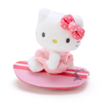 小禮堂 Hello Kitty 絨毛玩偶娃娃造型迴力車玩具《粉白》擺飾.發條玩具