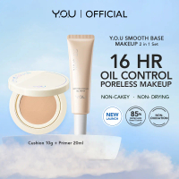 YOU Smooth Base Makeup 2in1 Set | Cloud Touch Cushion Primer | Matte & Poreless Finish | 16H Oil Con