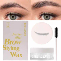 Brow Styling Wax Gel Waterproof Natural Clear Brow Shaping Gel Long-Lasting Feathery Wild Brow Styling Easy To Wear Makeup